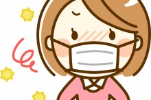 花粉症に悩む女性のイラスト
