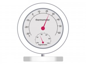 温度計と湿度計のイラスト